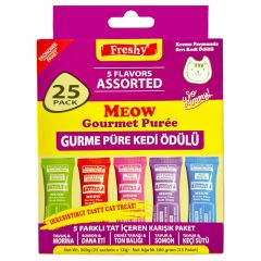 FRESHY MEOW Likit Karışık Sıvı Kedi Ödülü 25'li (5 Farklı Tat)