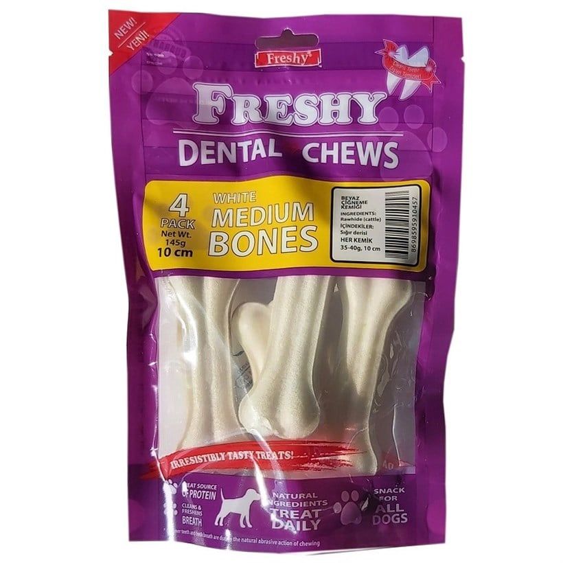 FR45 FRESHY Beyaz Orta Boy Kemik 10 cm 4'lü (145 Gr.)