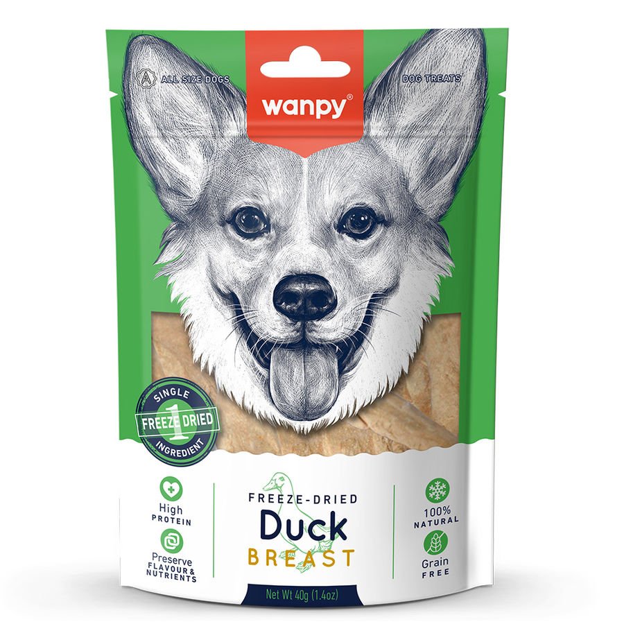 Wanpy Kurutulmuş Ördek Göğüs 40g Köpek Ödülü