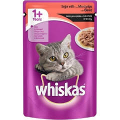 Whiskas Pouch Jöleli Biftekli Yaş Kedi Maması 85gr 28'li