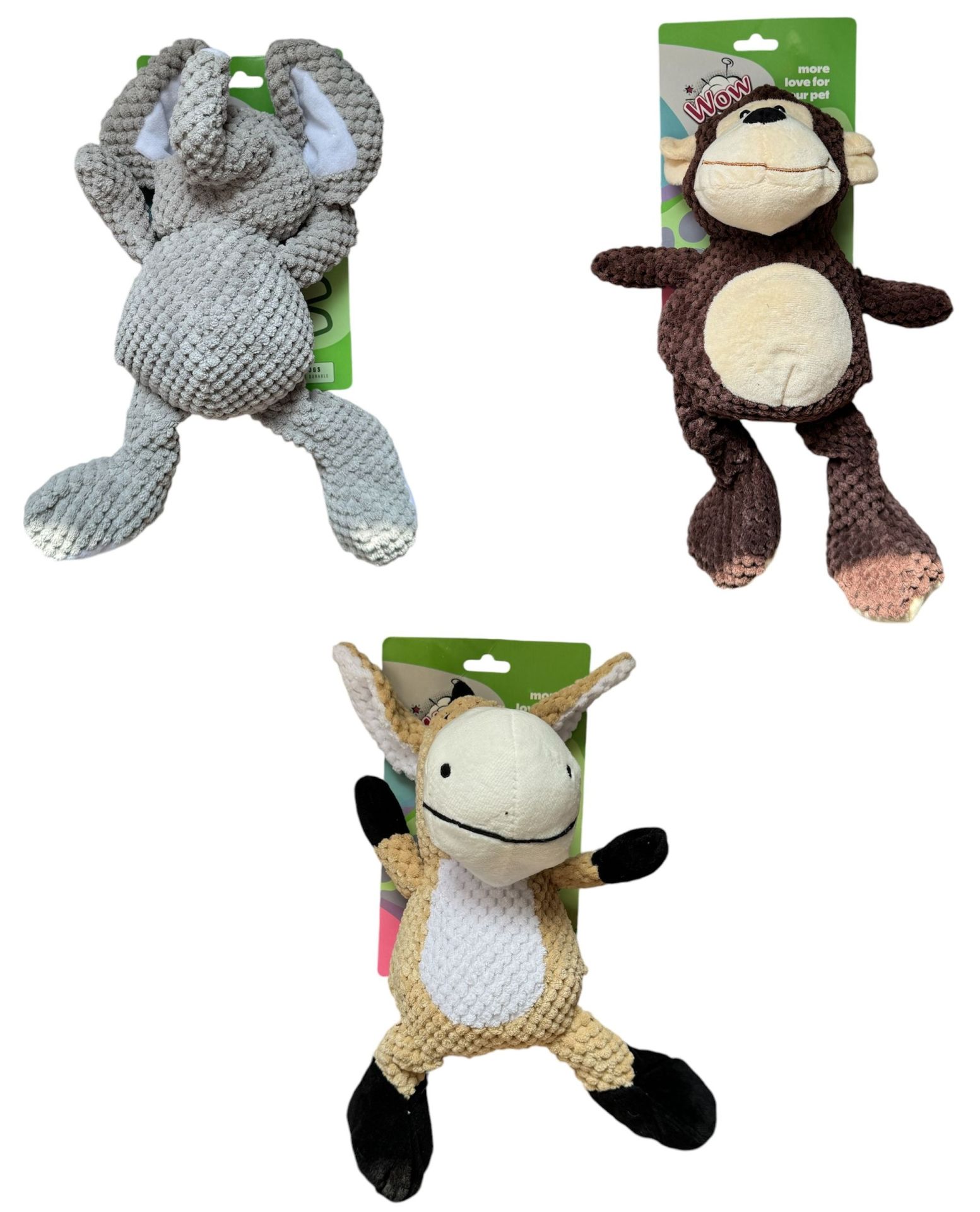 3198 WOW Köpek Oyuncağı Sevimli Hayvanlar Sesli (3 Model)