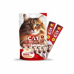 Eurogold Cat Sıvı Kedi Ödülü Dana-Tavuk 5x15 Gr. 12’li