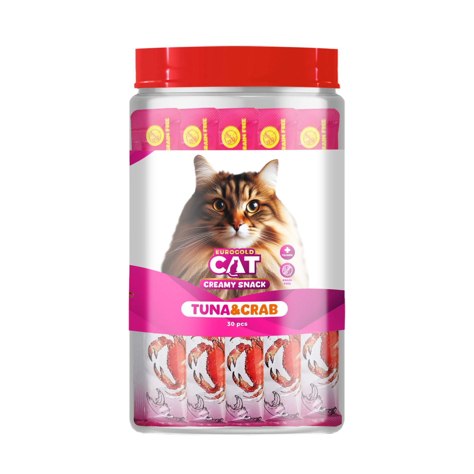 Eurogold Cat Sıvı Kedi Ödülü Ton-Yengeç 30x15 Gr.