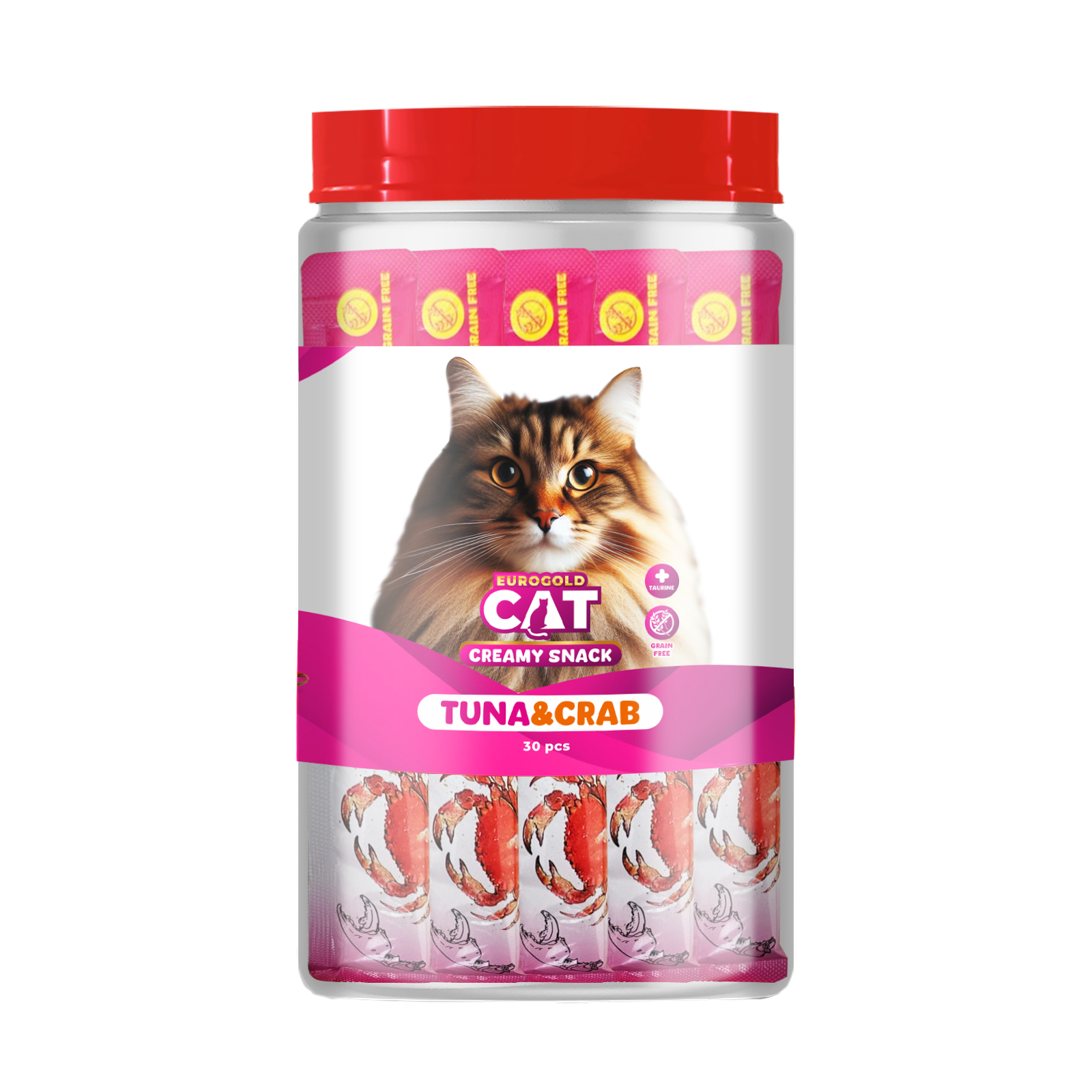 Eurogold Cat Sıvı Kedi Ödülü Ton-Yengeç 30x15 Gr.