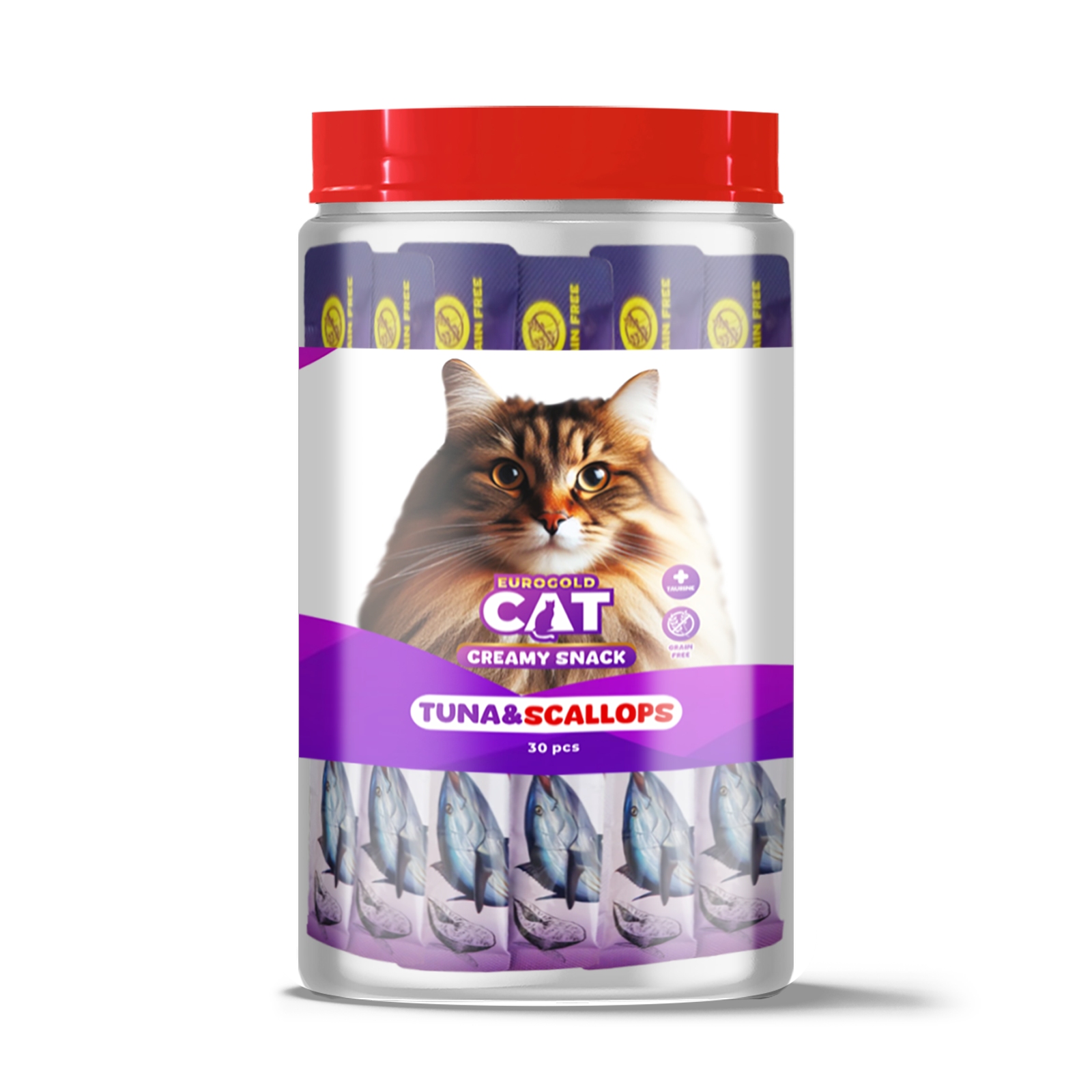 Eurogold Cat Sıvı Kedi Ödülü Ton-Deniz Tarağı 30x15 Gr.