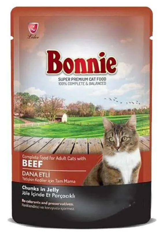 BONNIE Pouch Biftekli 85 Gr. 22'li