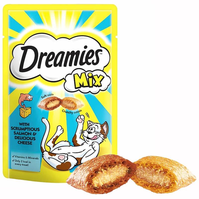 *30438-Dreamies Kıtır Ödül Peynir & Salmon Mix 60gx6
