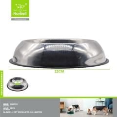 8189 Nunbell Çelik Mama Kabı Oval 22cm