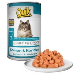 Quik Kedi Konservesi Somon Karides 415 Gr. 24'lü