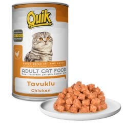 Quik Kedi Konservesi Tavuklu 415 Gr. 24'lü