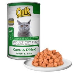 Quik Kedi Konservesi Kuzu Pirinç 415 Gr. 24'lü