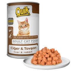 Quik Kedi Konservesi Ciğer 415 Gr. 24'lü