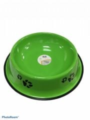 *203247-ALLY PAWS RENKLİ PATİ DESENLİ ÇELİK MAMA KABI 34CM 96 ÖZ